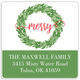 Merry Wreath Square Address Labels Image 2 of 2